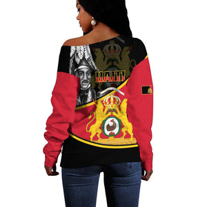 First Empire Of Haiti 1804-1806 Off Shoulder Sweater Jean-Jacques Dessalines Liberte ou la Mort!