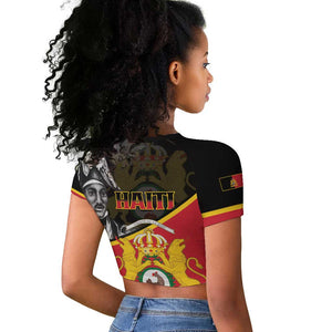 First Empire Of Haiti 1804-1806 Raglan Cropped T shirt Jean-Jacques Dessalines Liberte ou la Mort!