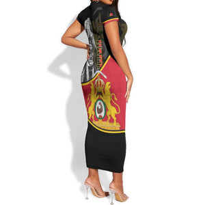 First Empire Of Haiti 1804-1806 Short Sleeve Bodycon Dress Jean-Jacques Dessalines Liberte ou la Mort! LT14