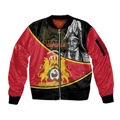 First Empire Of Haiti 1804-1806 Sleeve Zip Bomber Jacket Jean-Jacques Dessalines Liberte ou la Mort!