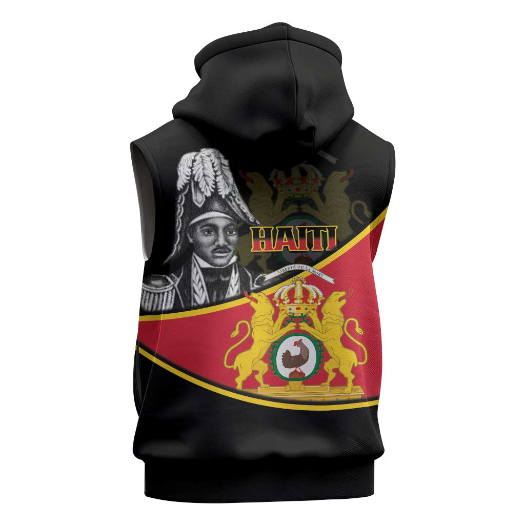 First Empire Of Haiti 1804-1806 Sleeveless Zip Hoodie Jean-Jacques Dessalines Liberte ou la Mort! - African Pride