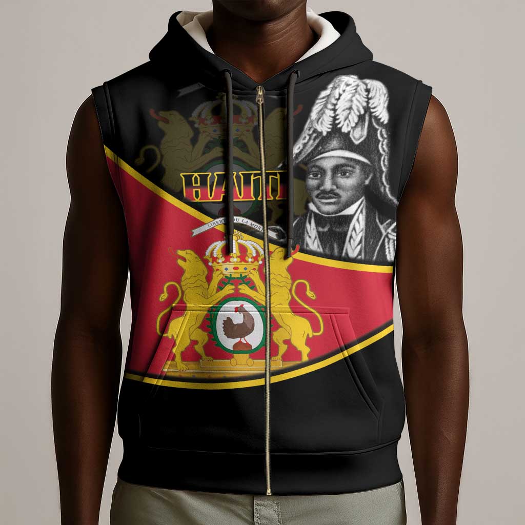 First Empire Of Haiti 1804-1806 Sleeveless Zip Hoodie Jean-Jacques Dessalines Liberte ou la Mort! - African Pride