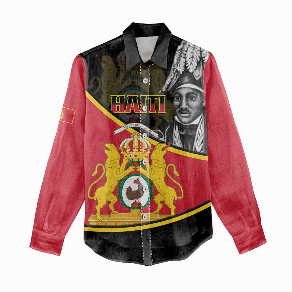 First Empire Of Haiti 1804-1806 Women Casual Shirt Jean-Jacques Dessalines Liberte ou la Mort!