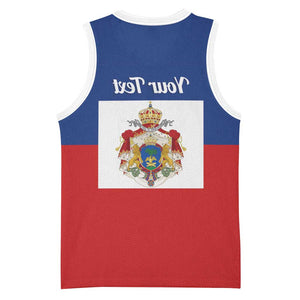 Personalised Second Empire of Haiti 1849-1859 Basketball Jersey Anpi an Ayiti Flag Style - African Pride
