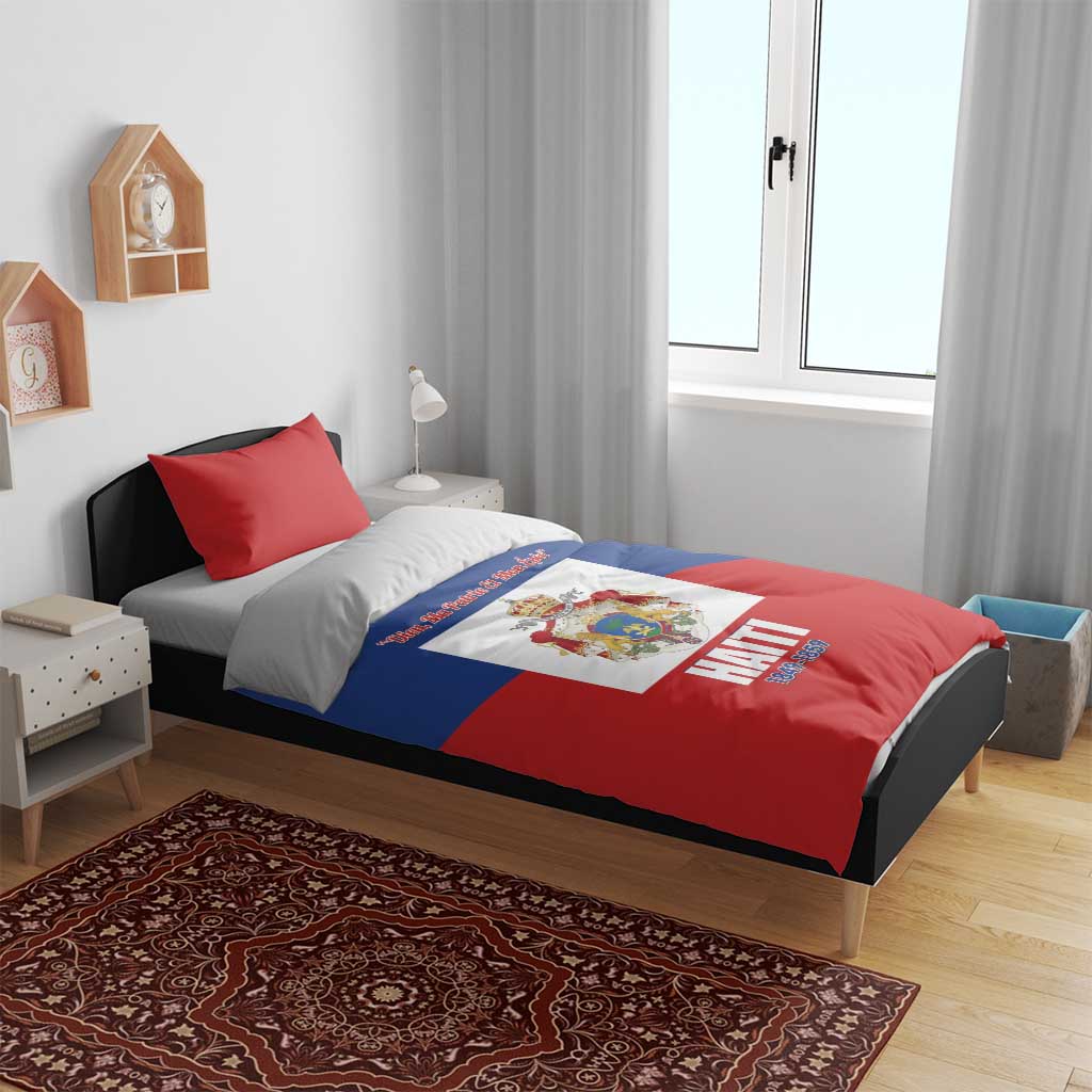 Second Empire of Haiti 1849-1859 Bedding Set Anpi an Ayiti Flag Style
