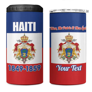 Personalised Second Empire of Haiti 1849-1859 4 in 1 Can Cooler Tumbler Anpi an Ayiti Flag Style