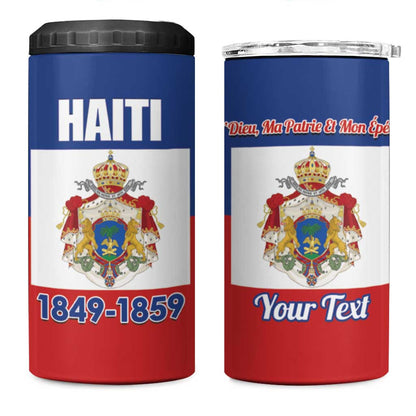 Personalised Second Empire of Haiti 1849-1859 4 in 1 Can Cooler Tumbler Anpi an Ayiti Flag Style