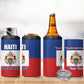 Personalised Second Empire of Haiti 1849-1859 4 in 1 Can Cooler Tumbler Anpi an Ayiti Flag Style
