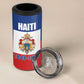 Personalised Second Empire of Haiti 1849-1859 4 in 1 Can Cooler Tumbler Anpi an Ayiti Flag Style