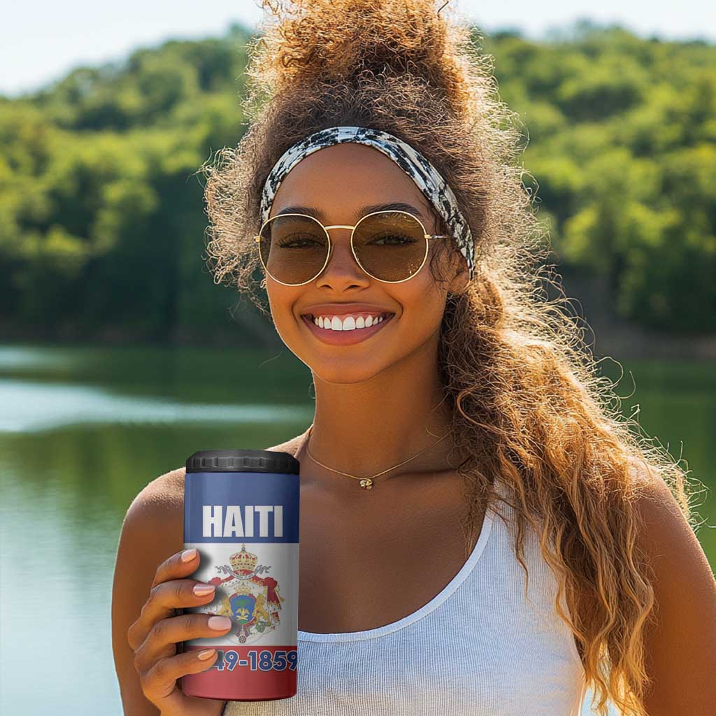Personalised Second Empire of Haiti 1849-1859 4 in 1 Can Cooler Tumbler Anpi an Ayiti Flag Style