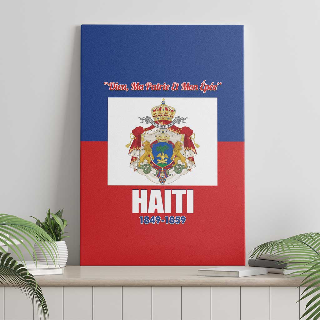 Second Empire of Haiti 1849-1859 Canvas Wall Art Anpi an Ayiti Flag Style