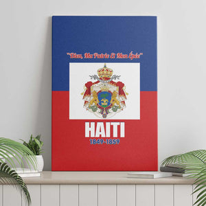 Second Empire of Haiti 1849-1859 Canvas Wall Art Anpi an Ayiti Flag Style