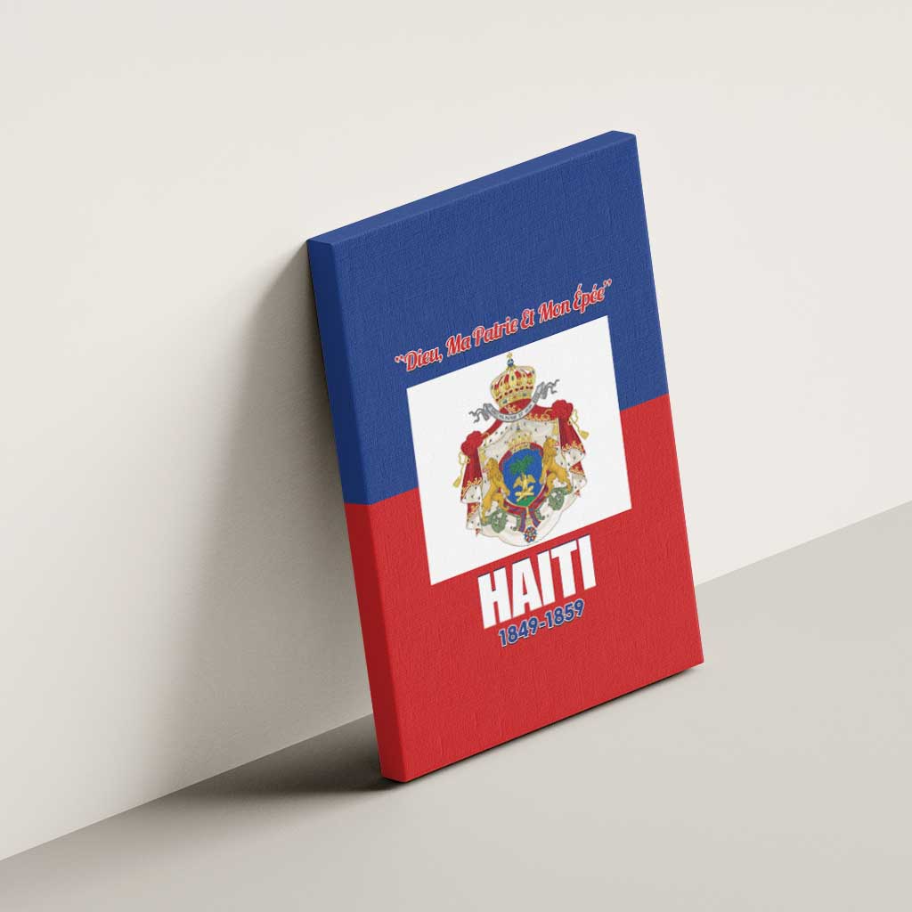 Second Empire of Haiti 1849-1859 Canvas Wall Art Anpi an Ayiti Flag Style