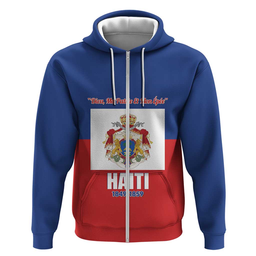 Personalised Second Empire of Haiti 1849-1859 Hoodie Anpi an Ayiti Flag Style