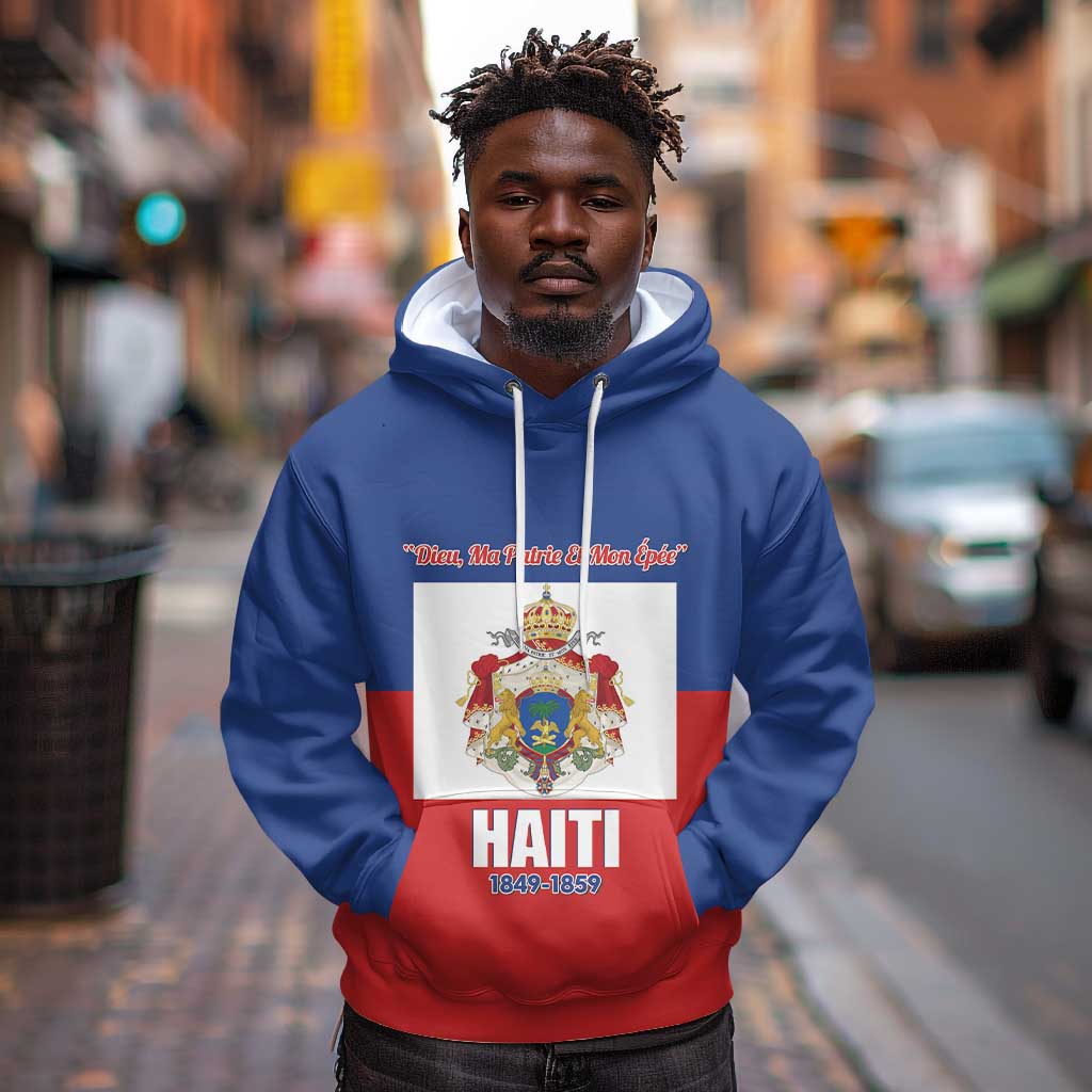 Personalised Second Empire of Haiti 1849-1859 Hoodie Anpi an Ayiti Flag Style