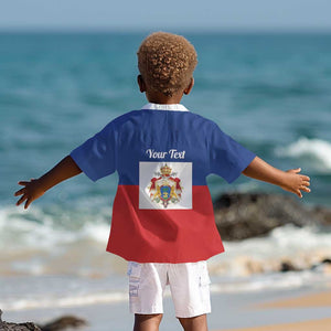 Personalised Second Empire of Haiti 1849-1859 Kid Hawaiian Shirt Anpi an Ayiti Flag Style