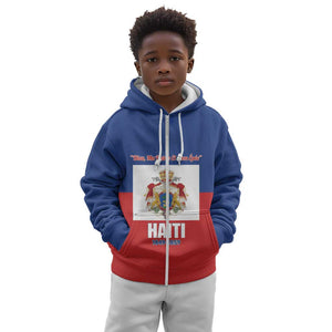 Personalised Second Empire of Haiti 1849-1859 Kid Hoodie Anpi an Ayiti Flag Style