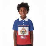 Personalised Second Empire of Haiti 1849-1859 Kid Polo Shirt Anpi an Ayiti Flag Style