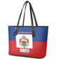 Second Empire of Haiti 1849-1859 Leather Tote Bag Anpi an Ayiti Flag Style