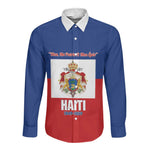 Personalised Second Empire of Haiti 1849-1859 Long Sleeve Button Shirt Anpi an Ayiti Flag Style