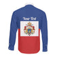 Personalised Second Empire of Haiti 1849-1859 Long Sleeve Button Shirt Anpi an Ayiti Flag Style