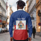 Personalised Second Empire of Haiti 1849-1859 Long Sleeve Button Shirt Anpi an Ayiti Flag Style