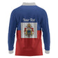 Personalised Second Empire of Haiti 1849-1859 Long Sleeve Polo Shirt Anpi an Ayiti Flag Style