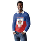 Personalised Second Empire of Haiti 1849-1859 Long Sleeve Polo Shirt Anpi an Ayiti Flag Style