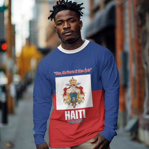 Personalised Second Empire of Haiti 1849-1859 Long Sleeve Shirt Anpi an Ayiti Flag Style