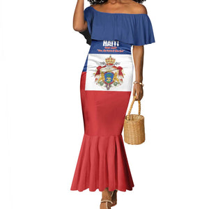 Personalised Second Empire of Haiti 1849-1859 Mermaid Dress Anpi an Ayiti Flag Style