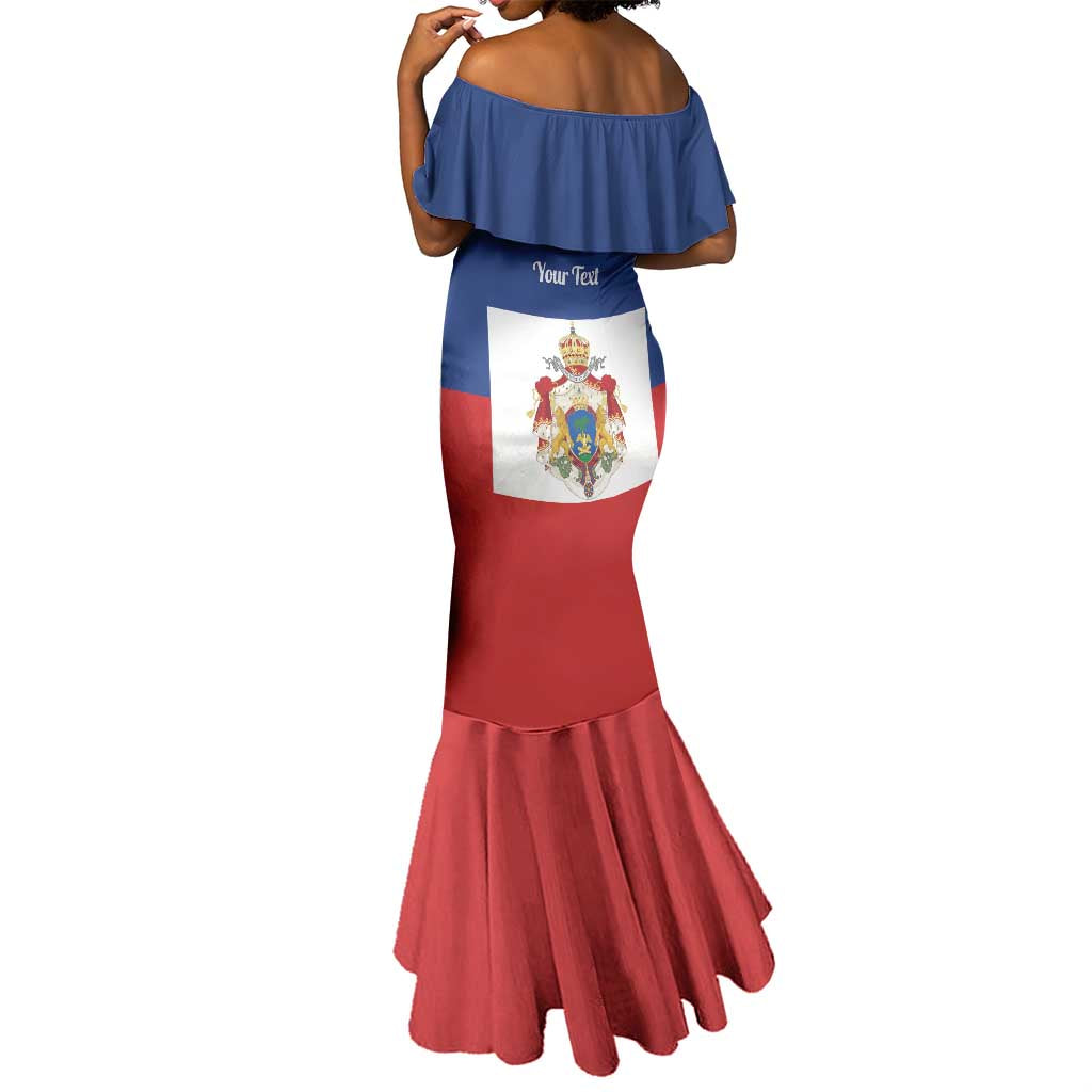 Personalised Second Empire of Haiti 1849-1859 Mermaid Dress Anpi an Ayiti Flag Style