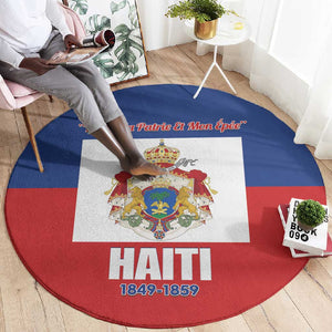 Second Empire of Haiti 1849-1859 Round Carpet Anpi an Ayiti Flag Style