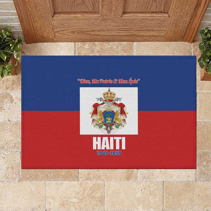 Second Empire of Haiti 1849-1859 Rubber Doormat Anpi an Ayiti Flag Style