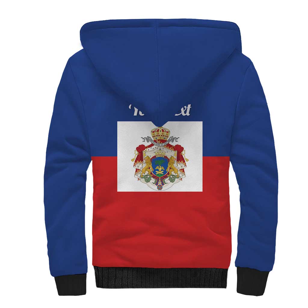Personalised Second Empire of Haiti 1849-1859 Sherpa Hoodie Anpi an Ayiti Flag Style
