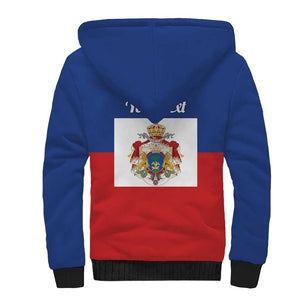 Personalised Second Empire of Haiti 1849-1859 Sherpa Hoodie Anpi an Ayiti Flag Style