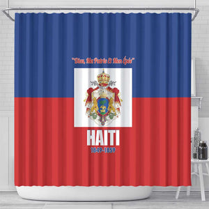 Second Empire of Haiti 1849-1859 Shower Curtain Anpi an Ayiti Flag Style