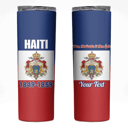 Personalised Second Empire of Haiti 1849-1859 Skinny Tumbler Anpi an Ayiti Flag Style