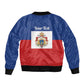 Personalised Second Empire of Haiti 1849-1859 Sleeve Zip Bomber Jacket Anpi an Ayiti Flag Style