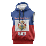 Personalised Second Empire of Haiti 1849-1859 Sleeveless Hoodie Anpi an Ayiti Flag Style - African Pride