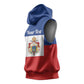 Personalised Second Empire of Haiti 1849-1859 Sleeveless Hoodie Anpi an Ayiti Flag Style - African Pride