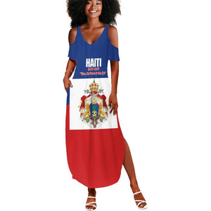Personalised Second Empire of Haiti 1849-1859 Summer Maxi Dress Anpi an Ayiti Flag Style