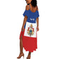 Personalised Second Empire of Haiti 1849-1859 Summer Maxi Dress Anpi an Ayiti Flag Style