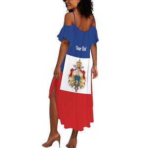 Personalised Second Empire of Haiti 1849-1859 Summer Maxi Dress Anpi an Ayiti Flag Style