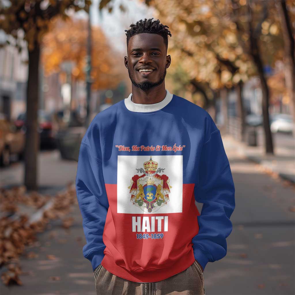 Personalised Second Empire of Haiti 1849-1859 Sweatshirt Anpi an Ayiti Flag Style