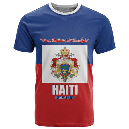 Personalised Second Empire of Haiti 1849-1859 T shirt Anpi an Ayiti Flag Style