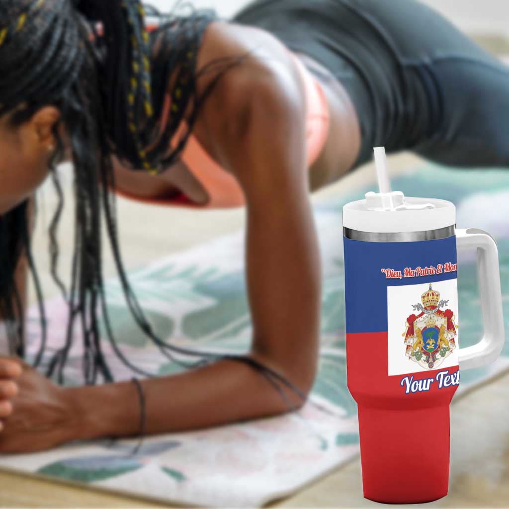 Personalised Second Empire of Haiti 1849-1859 Tumbler With Handle Anpi an Ayiti Flag Style