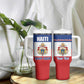 Personalised Second Empire of Haiti 1849-1859 Tumbler With Handle Anpi an Ayiti Flag Style
