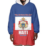 Personalised Second Empire of Haiti 1849-1859 Wearable Blanket Hoodie Anpi an Ayiti Flag Style