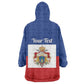 Personalised Second Empire of Haiti 1849-1859 Wearable Blanket Hoodie Anpi an Ayiti Flag Style