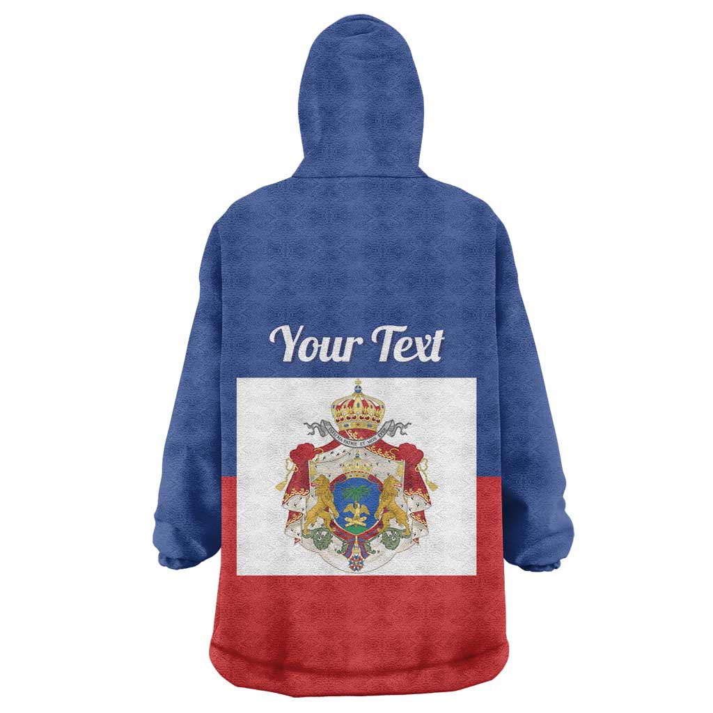 Personalised Second Empire of Haiti 1849-1859 Wearable Blanket Hoodie Anpi an Ayiti Flag Style